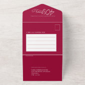 40e huwelijksjubileum robijnen bruiloft rode maalt all in one uitnodiging (Buitenkant)