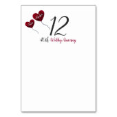 40e huwelijksjubileum rode hartballonnen kaart (Achterkant)