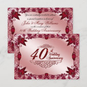 40e huwelijksjubileum RSVP Kaart (Voorkant / Achterkant)
