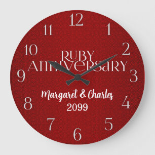 40e huwelijksjubileum Ruby Namen Jaar Grote Klok