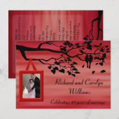 40e huwelijksjubileum vieren kaart (Voorkant / Achterkant)