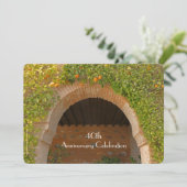 40e huwelijksjubileumfeest Roestig boog Oranje Kaart (Staand voorkant)