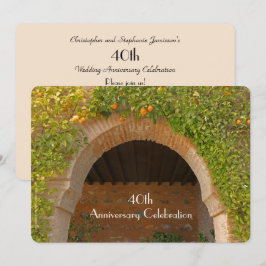 40e huwelijksjubileumfeest Roestige boog Sinaasapp Kaart
