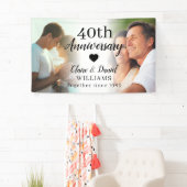 40e huwelijksverjaardag aangepaste 2 foto collage spandoek (Insitu)