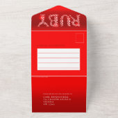 40e huwelijksverjaardag geen envelop all in one uitnodiging (Buitenkant)