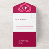 40e huwelijksverjaardag robijnen bruiloft geen env all in one uitnodiging (Buitenkant)