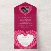 40e huwelijksverjaardag robijnen bruiloft geen env all in one uitnodiging (Binnen)