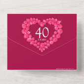 40e huwelijksverjaardag robijnen bruiloft geen env all in one uitnodiging (Achterkant)