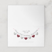 40e huwelijksverjaardag Robijnen hart plaatskaarte Plaatskaartje (Buitenkant ongevouwen)