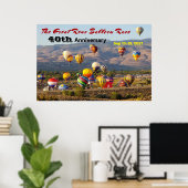 40e jaar Grote Reno Balloon Rising Balloons Poster (Thuiskantoor)