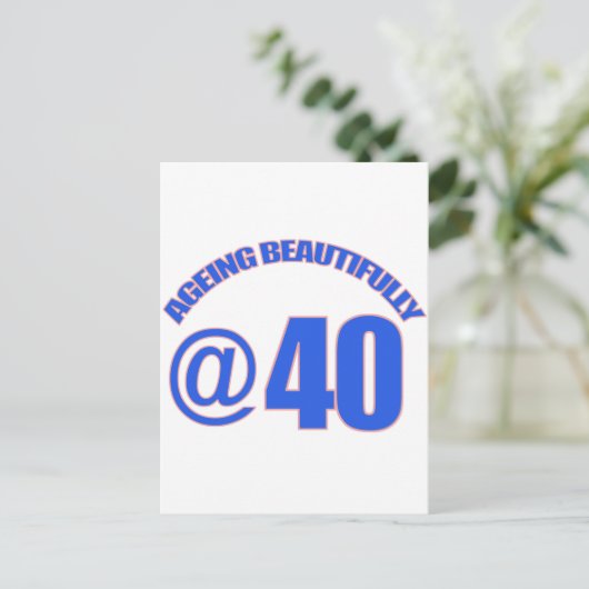 40e jaar oude design briefkaart (Staand voorkant)