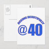 40e jaar oude design briefkaart (Voorkant / Achterkant)