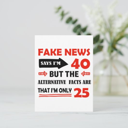 40e jaar oude verjaardagscadeaus briefkaart (Staand voorkant)