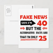 40e jaar oude verjaardagscadeaus briefkaart (Voorkant / Achterkant)