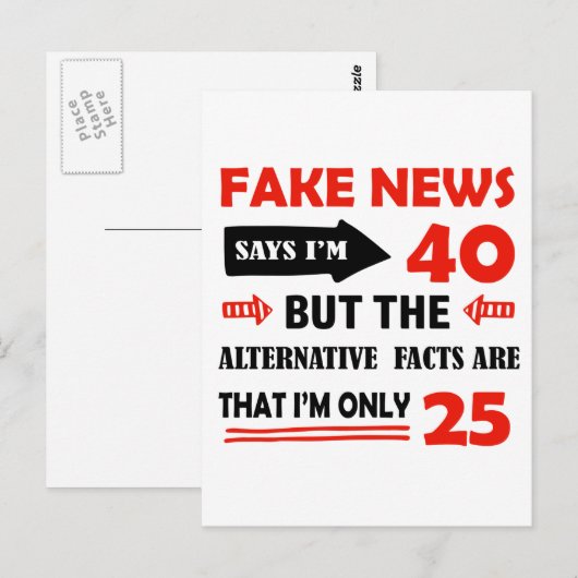 40e jaar oude verjaardagscadeaus briefkaart (Voorkant / Achterkant)