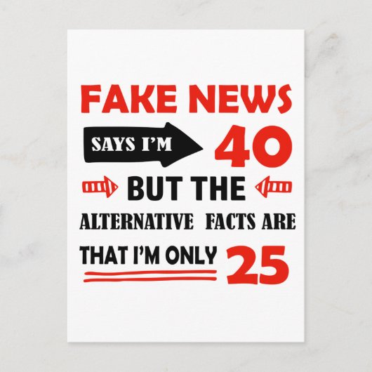 40e jaar oude verjaardagscadeaus briefkaart (Voorkant)