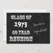 40e jaargang Klasse Reünie Chalkboard Kaart (Voorkant)