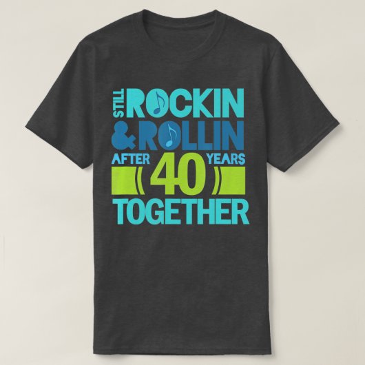 40e Jubileum 40 jaar, combineerkoppels Gift T-shirt (Design voorkant)