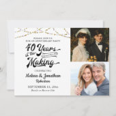 40e JUBILEUM 40 JAAR IN DE MAKING Black Gold Kaart (Voorkant)