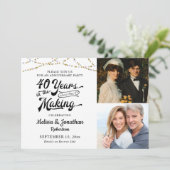 40e JUBILEUM 40 JAAR IN DE MAKING Black Gold Kaart (Staand voorkant)