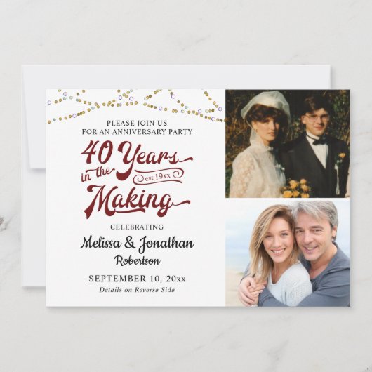 40e JUBILEUM 40 JAAR IN HET MERK-Ruby Kaart (Voorkant)