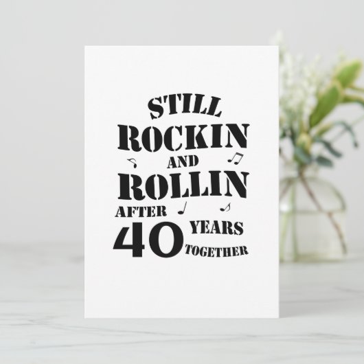 40e Jubileum - 40 jaar Jubileum koppels Kaart (Staand voorkant)