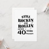 40e Jubileum - 40 jaar Jubileum koppels Kaart (Voorkant / Achterkant in situ)