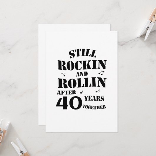 40e Jubileum - 40 jaar Jubileum koppels Kaart (Voorkant / Achterkant in situ)