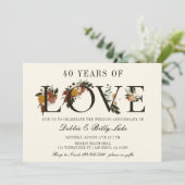 40e Jubileum 40 jaar liefde Kaart (Staand voorkant)