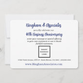 40e Jubileum Bedrijfsaankondiging Blauw Kaart (Achterkant)