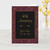 40e Jubileum Bourgogne Goud Kaart (Gele Bloem)