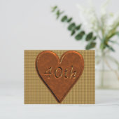 40e Jubileum-cadeaus voor bruiloft Briefkaart (Staand voorkant)