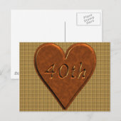 40e Jubileum-cadeaus voor bruiloft Briefkaart (Voorkant / Achterkant)