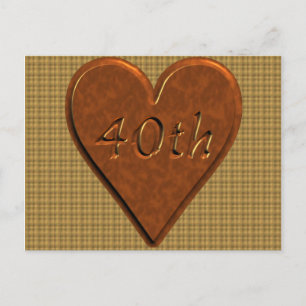 40e Jubileum-cadeaus voor bruiloft Briefkaart