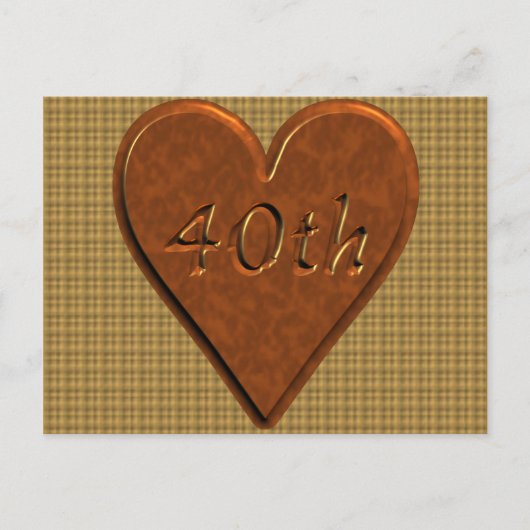 40e Jubileum-cadeaus voor bruiloft Briefkaart (Voorkant)
