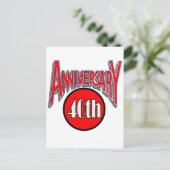 40e Jubileum-cadeaus voor bruiloft Briefkaart (Staand voorkant)