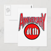 40e Jubileum-cadeaus voor bruiloft Briefkaart (Voorkant / Achterkant)