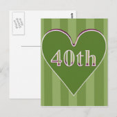 40e Jubileum-cadeaus voor bruiloft Briefkaart (Voorkant / Achterkant)