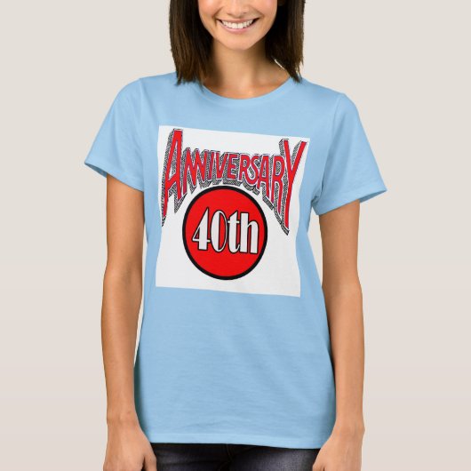 40e Jubileum-cadeaus voor bruiloft T-shirt (Voorkant)