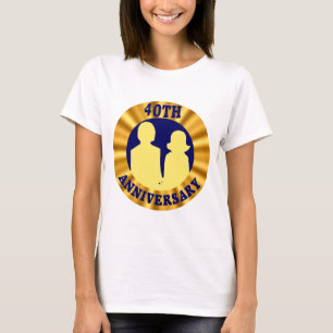 40e Jubileum-cadeaus voor bruiloft T-shirt