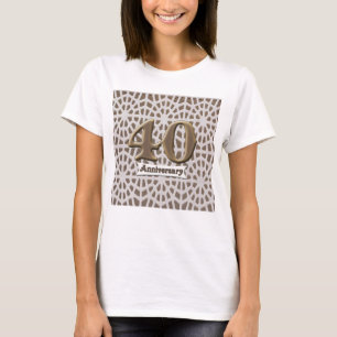 40e Jubileum-cadeaus voor bruiloft T-shirt