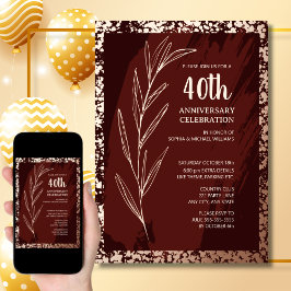 40e Jubileum Celebration Faux Folie Digitaal Kaart