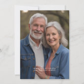 40e Jubileum Celebration Faux Folie Digitaal Kaart (Achterkant)