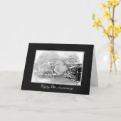 40e Jubileum champagne en rozen Kaart (Gele Bloem)