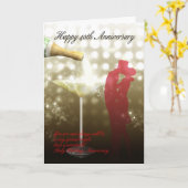 40e Jubileum - Champagne Kaart (Gele Bloem)