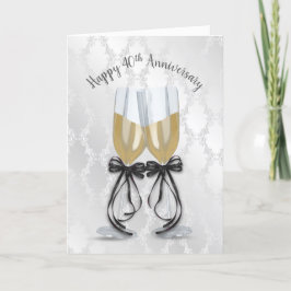 40e Jubileum Champagne Toast Kaart