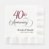 40e Jubileum Cocktail Servet (Voorkant)