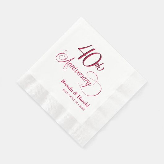 40e Jubileum Cocktail Servet (Hoek)