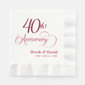 40e Jubileum Cocktail Servet (Voorkant)