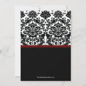 40e Jubileum Damask Invitation Merlot Red Kaart (Achterkant)